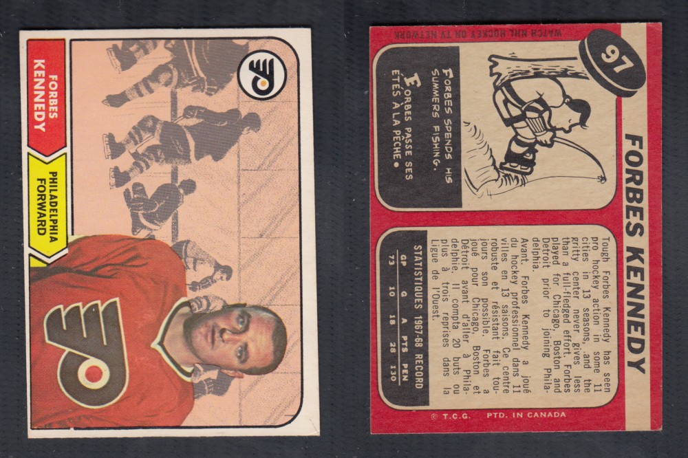1968-69 O-PEE-CHEE HOCKEY CARD #97 F. KENNEDY photo 1968-69 O-PEE-CHEE HOCKEY CARD #97 F. KENNEDY photo