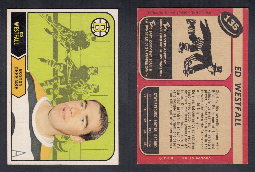 1968-69 O-PEE-CHEE HOCKEY CARD #135 E. WESTFALL photo 1968-69 O-PEE-CHEE HOCKEY CARD #135 E. WESTFALL photo
