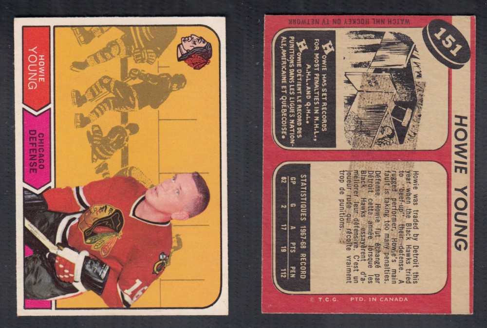 1968-69 O-PEE-CHEE HOCKEY CARD #151 H. YOUNG photo 1968-69 O-PEE-CHEE HOCKEY CARD #151 H. YOUNG photo