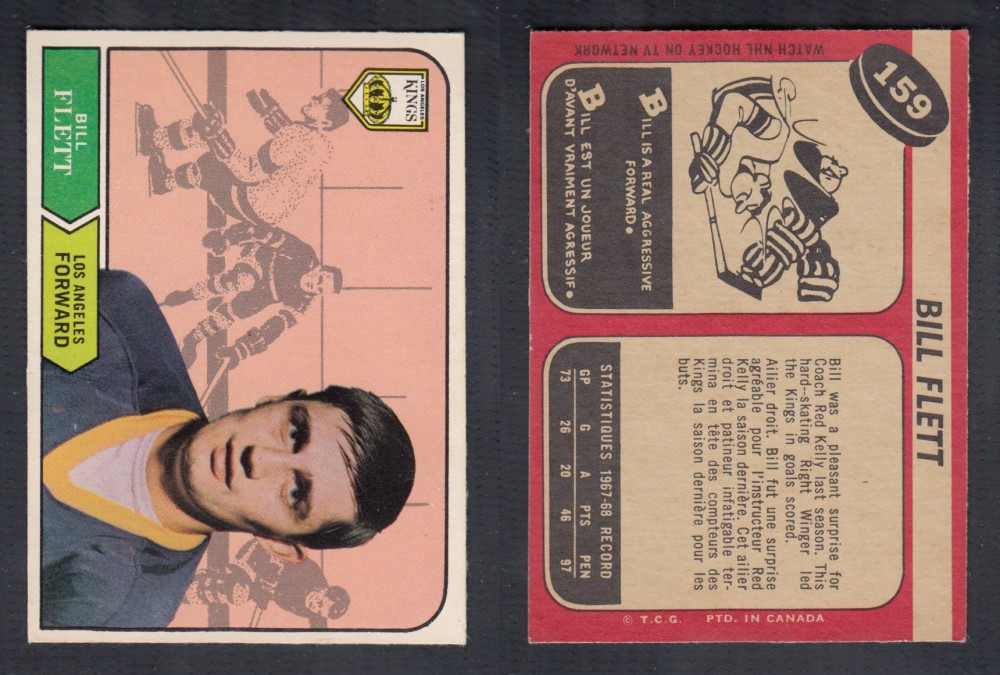 1968-69 O-PEE-CHEE HOCKEY CARD #159 B. FLETT photo 1968-69 O-PEE-CHEE HOCKEY CARD #159 B. FLETT photo