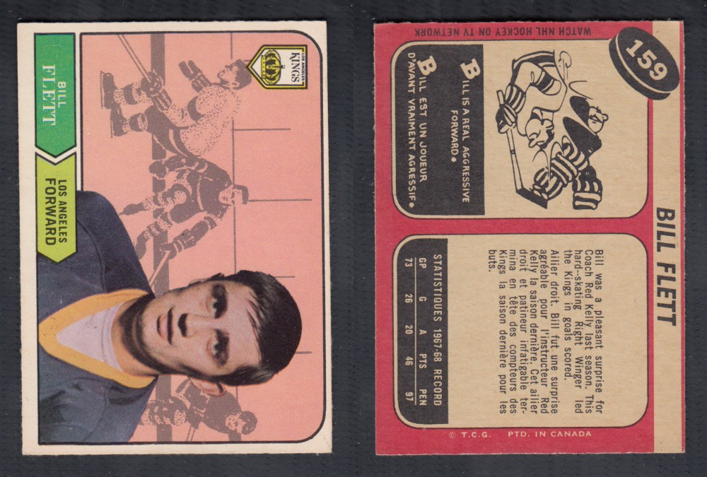 1968-69 O-PEE-CHEE HOCKEY CARD #159 B. FLETT photo 1968-69 O-PEE-CHEE HOCKEY CARD #159 B. FLETT photo