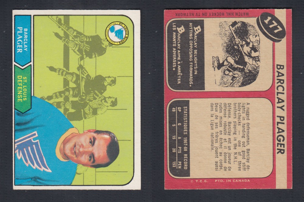 1968-69 O-PEE-CHEE HOCKEY CARD #177 B. PLAGER photo 1968-69 O-PEE-CHEE HOCKEY CARD #177 B. PLAGER photo