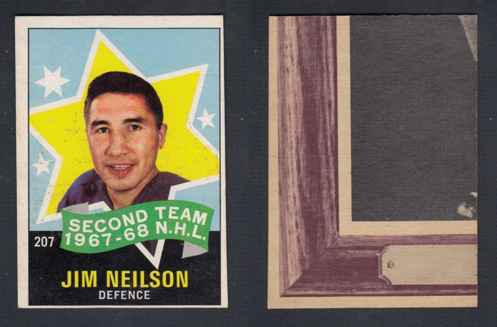 1968-69 O-PEE-CHEE HOCKEY CARD #207 SECOND TEAM J. NEILSON photo 1968-69 O-PEE-CHEE HOCKEY CARD #207 SECOND TEAM J. NEILSON photo