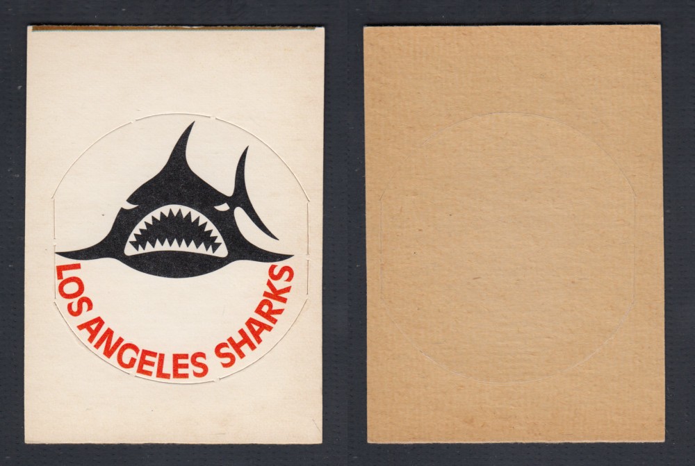 1972-73 O-PEE-CHEE TEAM EMBLEM WHA LOS ANGELES SHARKS photo 1972-73 O-PEE-CHEE TEAM EMBLEM WHA LOS ANGELES SHARKS photo