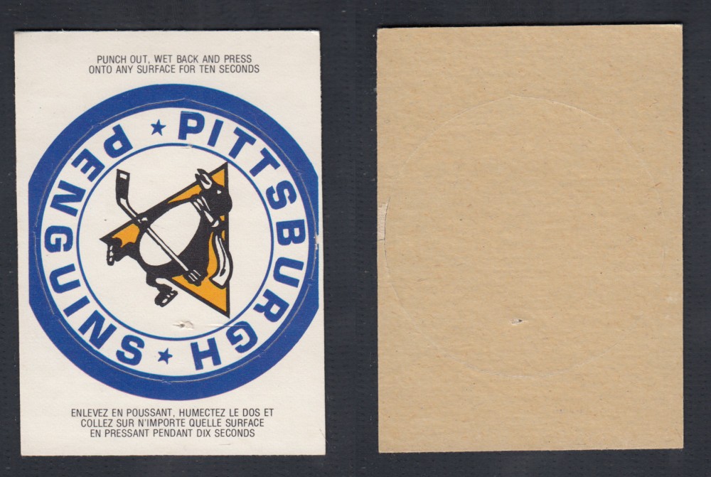 1973-74 O-PEE-CHEE TEAM EMBLEM NHL PITSBURGH PENGUINS photo 1973-74 O-PEE-CHEE TEAM EMBLEM NHL PITSBURGH PENGUINS photo