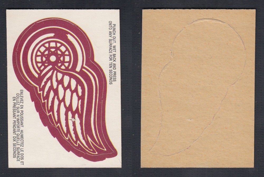 1973-74 O-PEE-CHEE TEAM EMBLEM NHL DETROIT RED WINGS photo 1973-74 O-PEE-CHEE TEAM EMBLEM NHL DETROIT RED WINGS photo