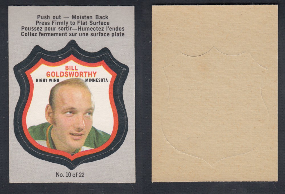 1972-73 O-PEE-CHEE PLAYER CREST #10 B. GOLDSWORTHY photo