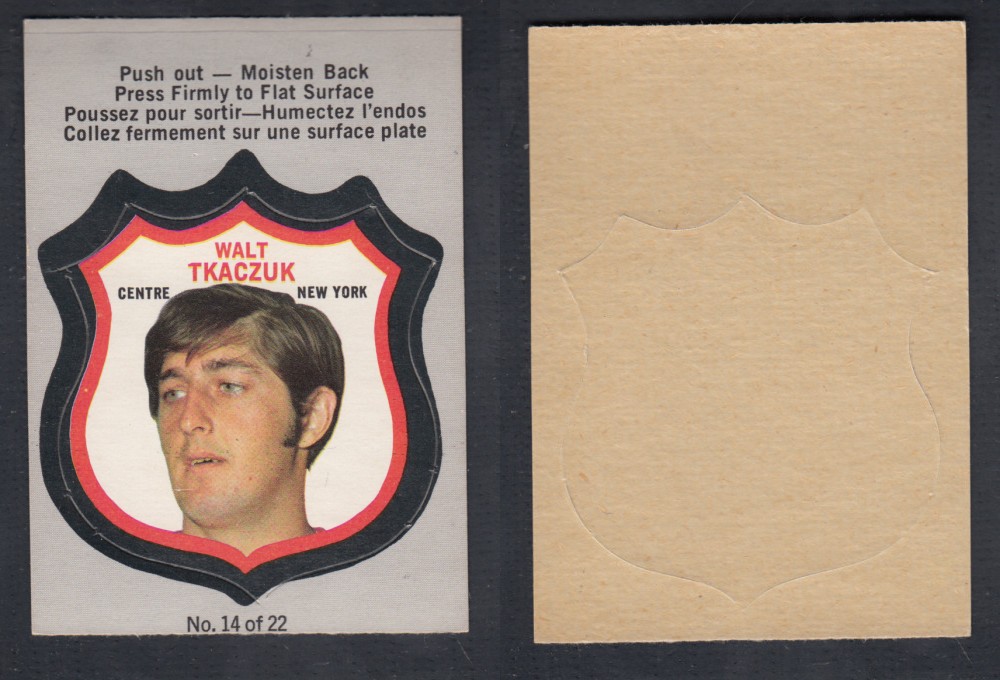 1972-73 O-PEE-CHEE PLAYER CREST #14 W. TKACZUK photo