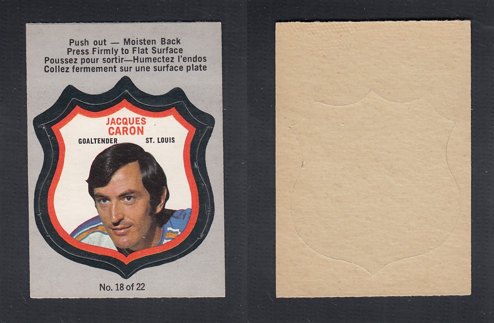 1972-73 O-PEE-CHEE PLAYER CREST #18 J. CARON photo