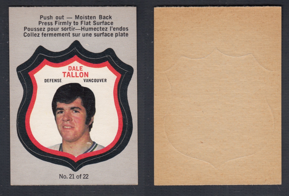 1972-73 O-PEE-CHEE PLAYER CREST #21 D. TALLON photo