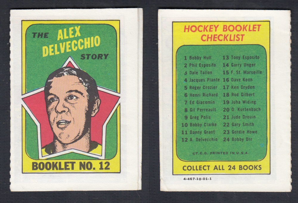 1971-72 TOPPS STORY BOOKLET #12 A. DELVECCHIO photo
