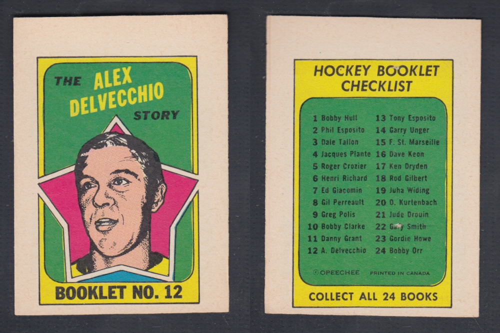 1971-72 O-PEE-CHEE STORY BOOKLET #12 A. DELVECCHIO photo