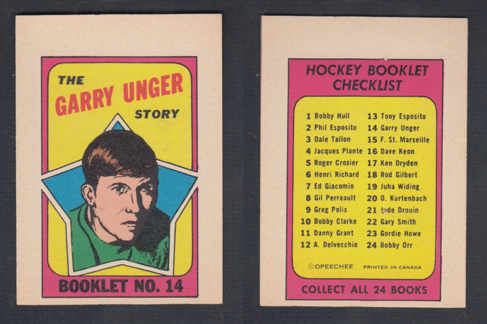 1971-72 O-PEE-CHEE STORY BOOKLET #14 G. UNGER photo