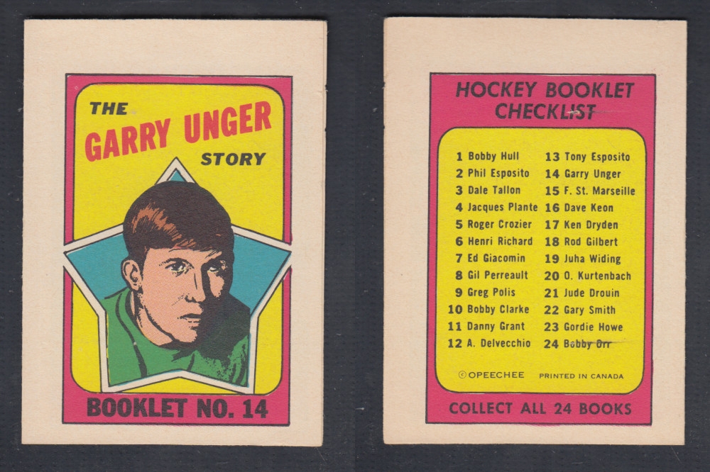 1971-72 O-PEE-CHEE STORY BOOKLET #14 G. UNGER photo