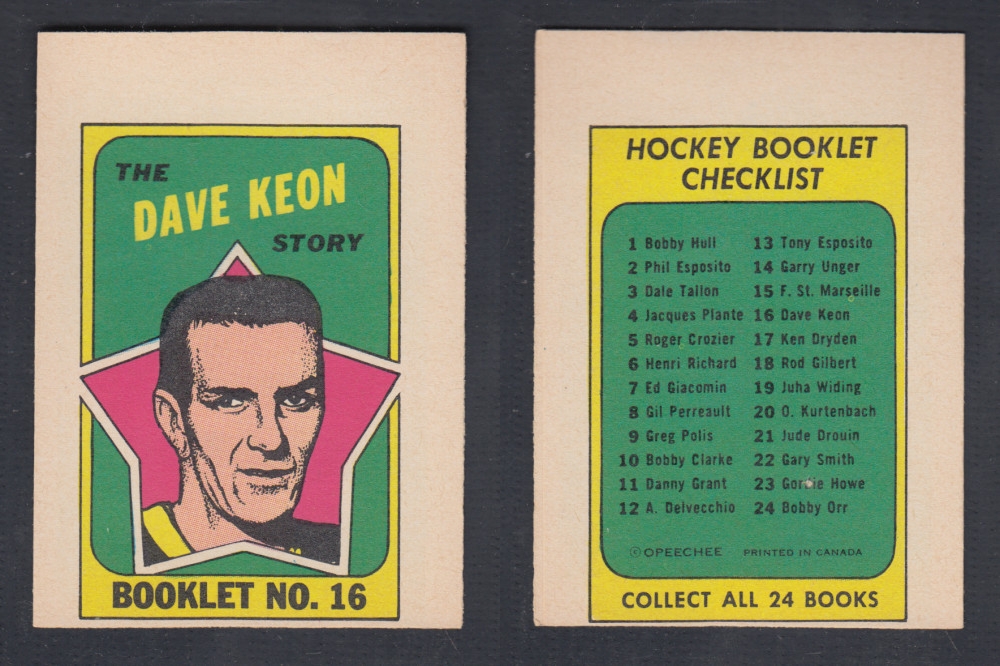 1971-72 O-PEE-CHEE STORY BOOKLET #16 D. KEON photo