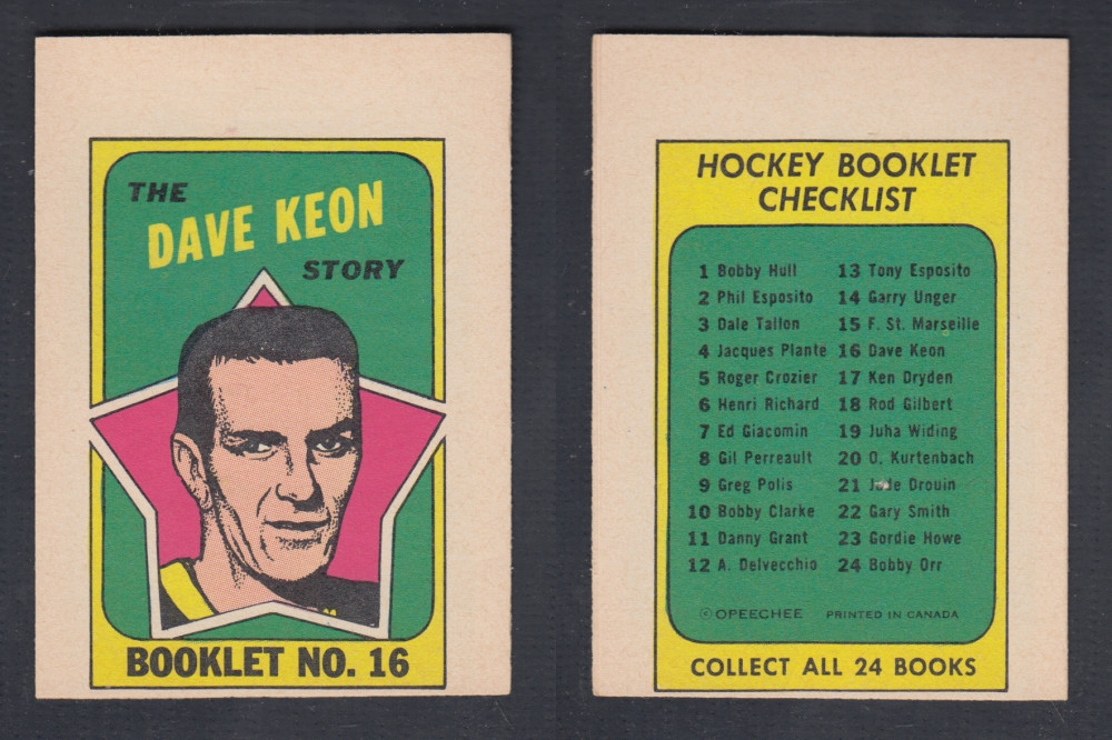 1971-72 O-PEE-CHEE STORY BOOKLET #16 D. KEON photo