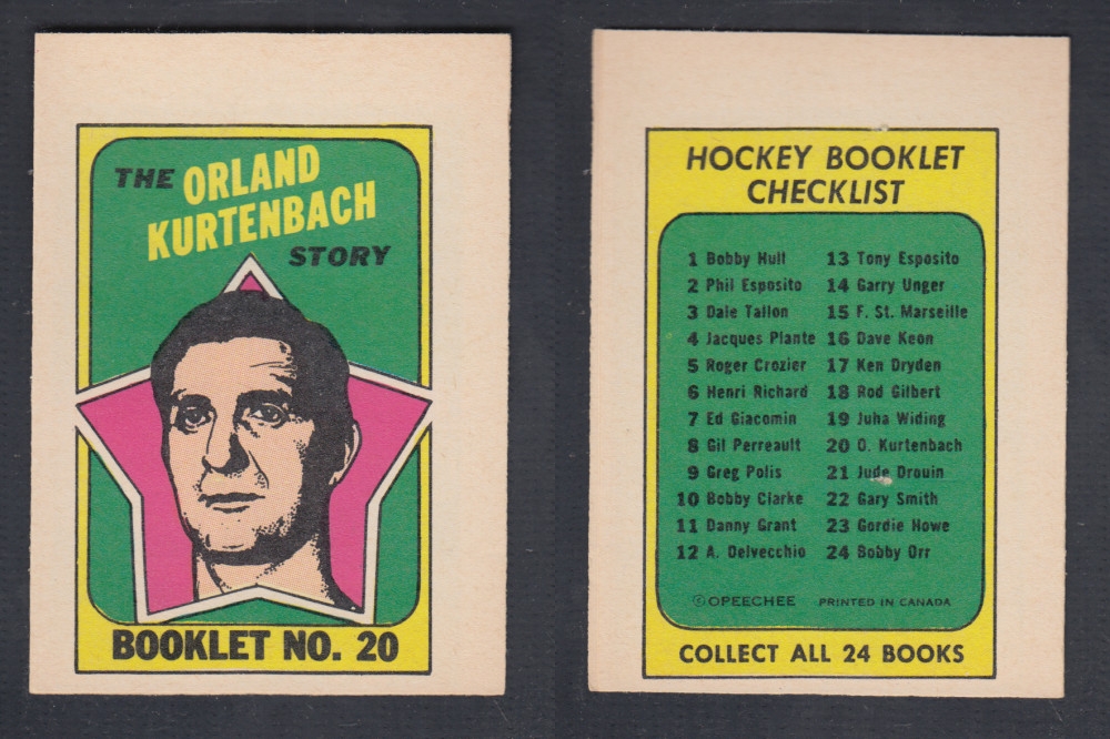 1971-72 O-PEE-CHEE STORY BOOKLET #20 O. KURTENBACH photo