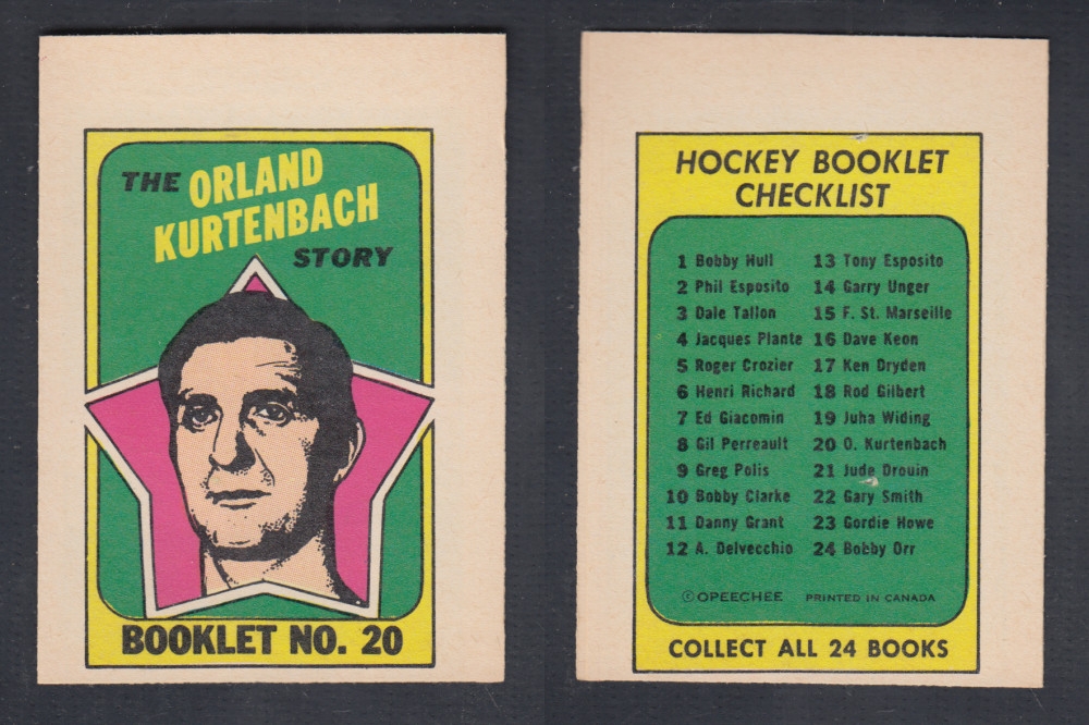 1971-72 O-PEE-CHEE STORY BOOKLET #20 O. KURTENBACH photo