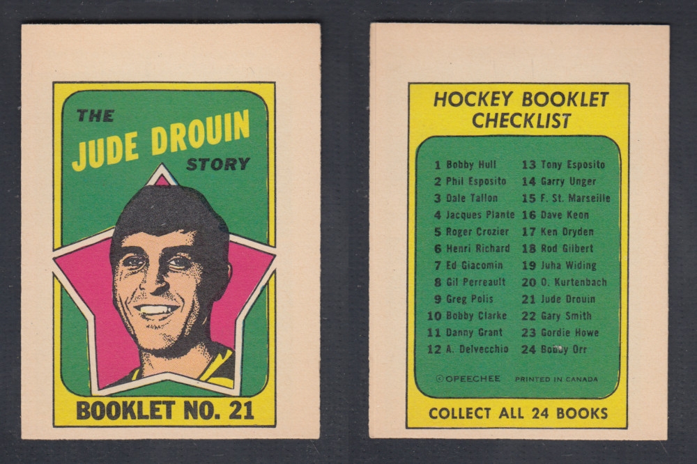 1971-72 O-PEE-CHEE STORY BOOKLET #21 J. DROUIN photo