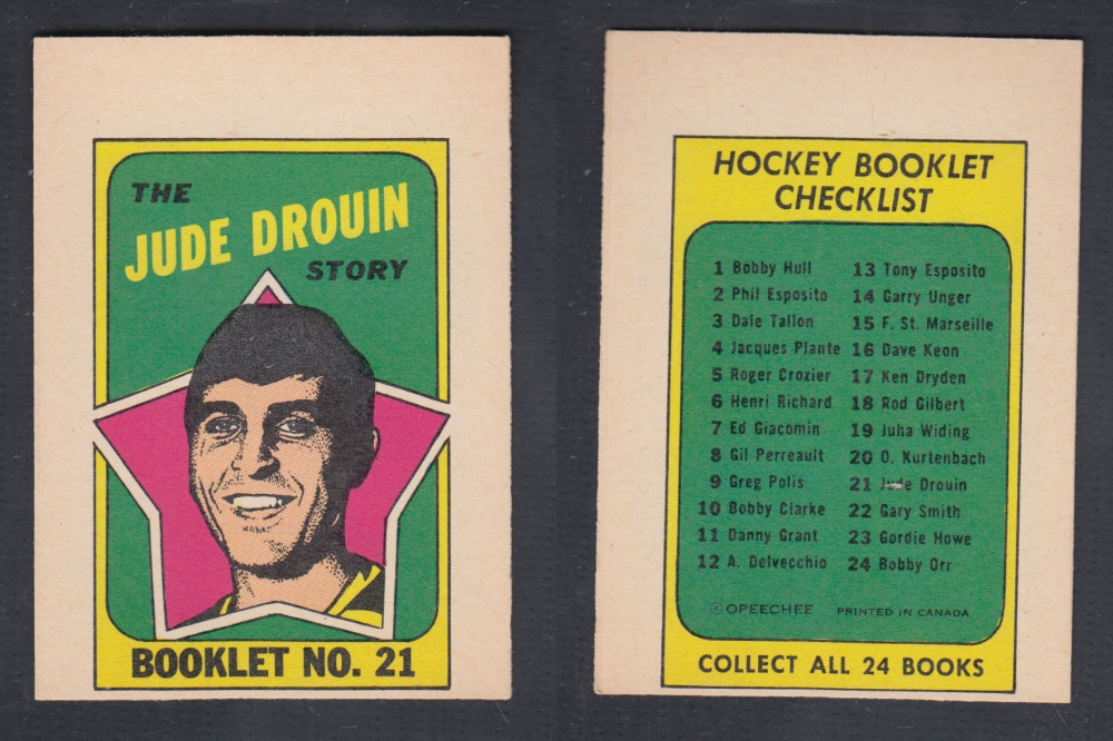 1971-72 O-PEE-CHEE STORY BOOKLET #21 J. DROUIN photo