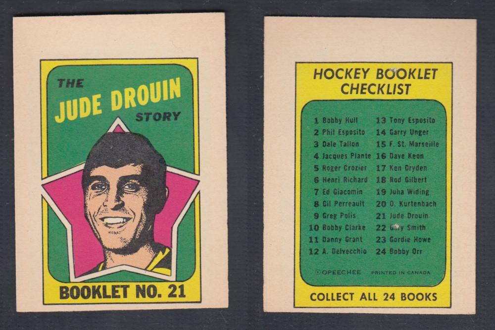 1971-72 O-PEE-CHEE STORY BOOKLET #21 J. DROUIN photo