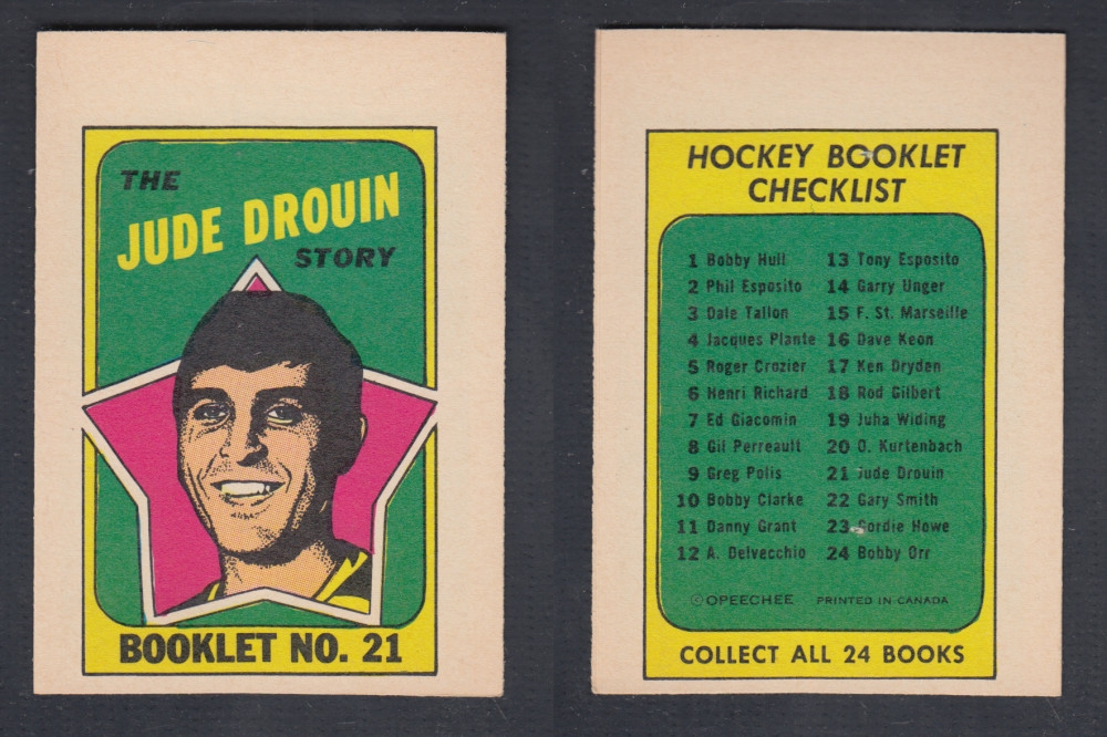 1971-72 O-PEE-CHEE STORY BOOKLET #21 J. DROUIN photo