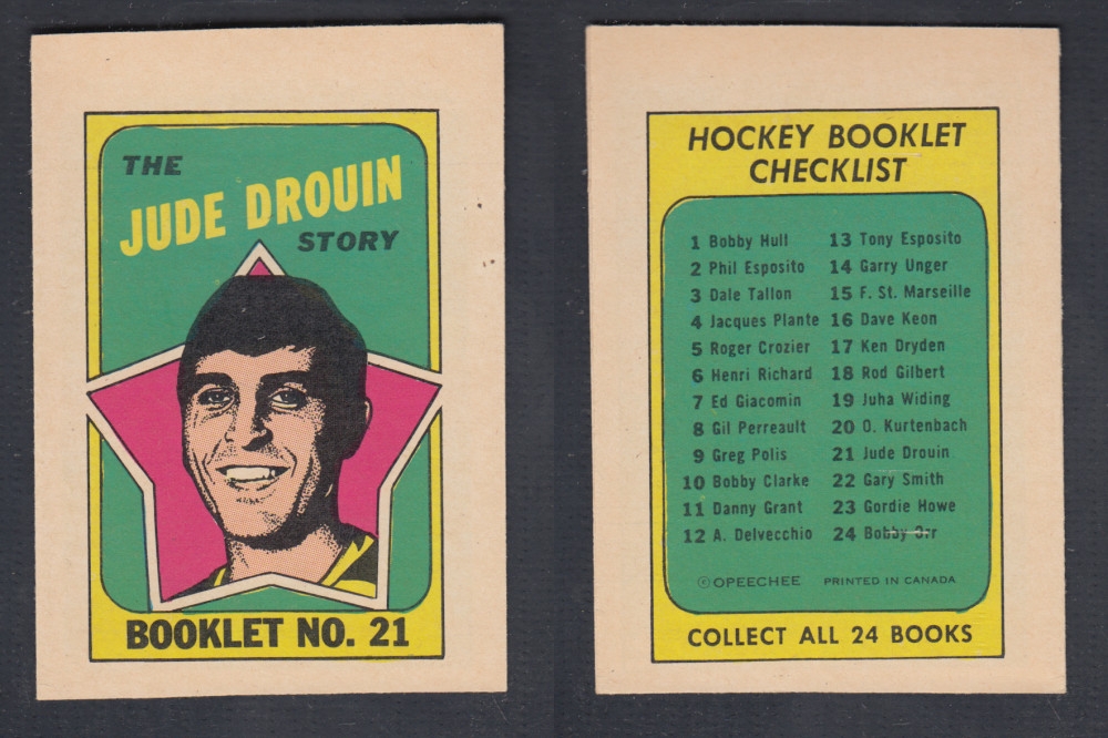 1971-72 O-PEE-CHEE STORY BOOKLET #21 J. DROUIN photo