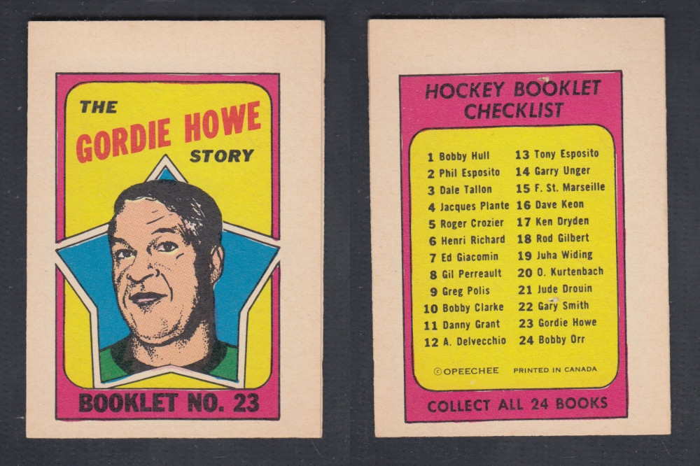 1971-72 O-PEE-CHEE STORY BOOKLET #23 G. HOWE photo