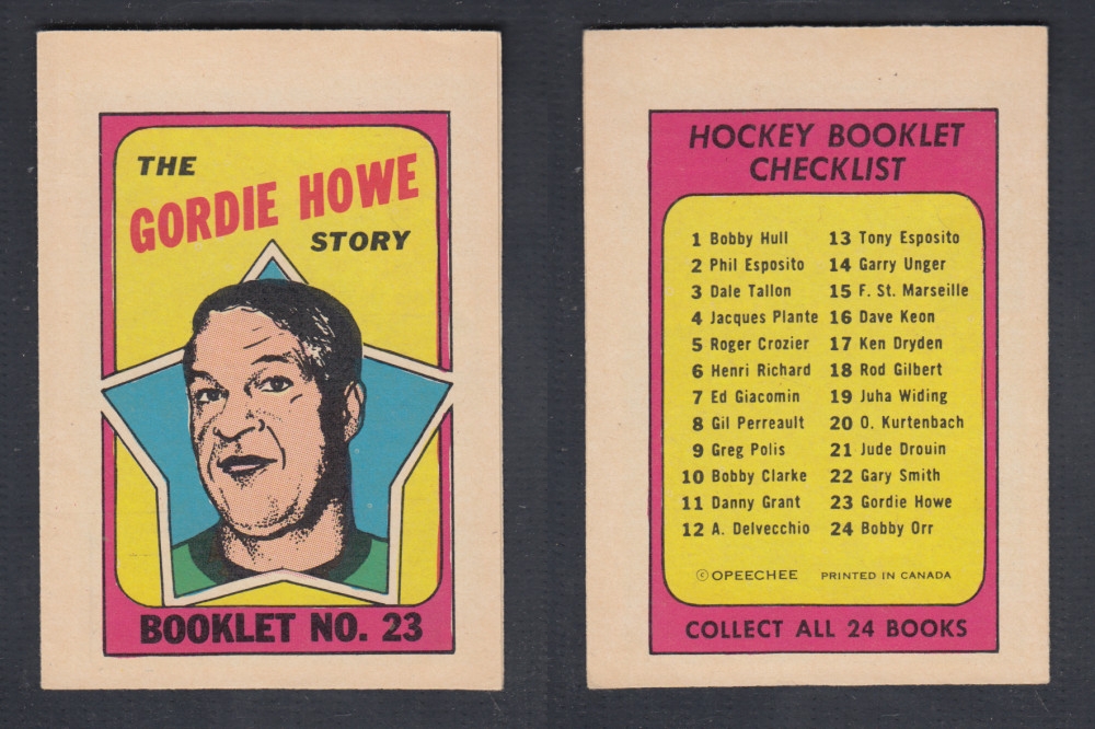 1971-72 O-PEE-CHEE STORY BOOKLET #23 G. HOWE photo