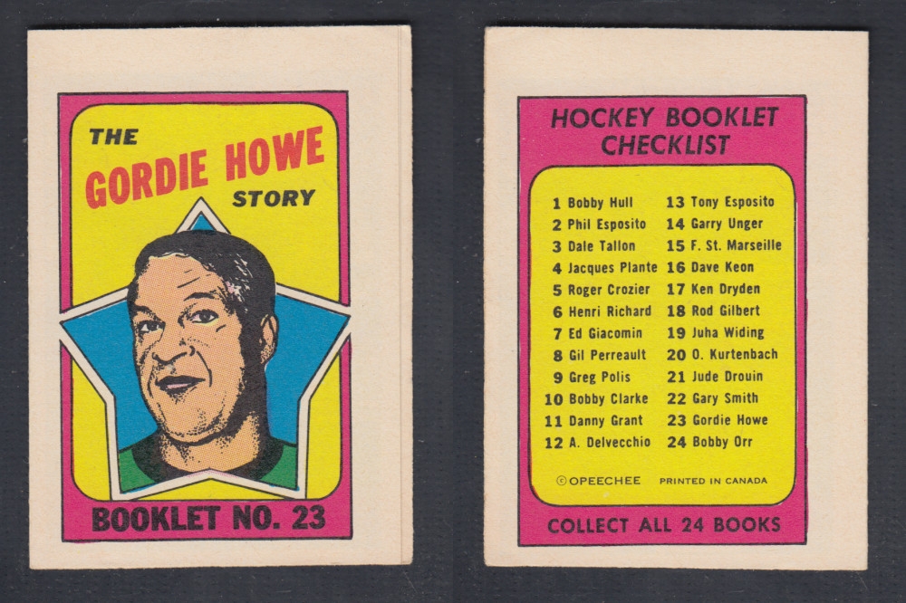1971-72 O-PEE-CHEE STORY BOOKLET #23 G. HOWE photo