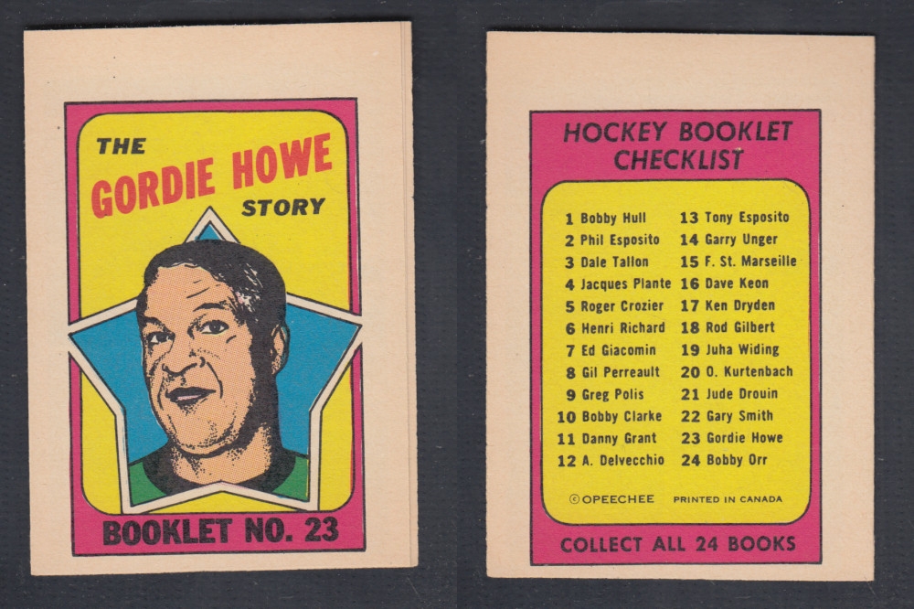 1971-72 O-PEE-CHEE STORY BOOKLET #23 G. HOWE photo