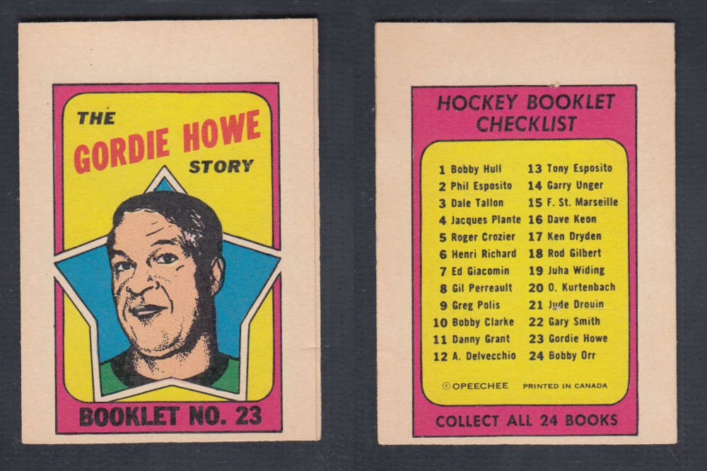 1971-72 O-PEE-CHEE STORY BOOKLET #23 G. HOWE photo