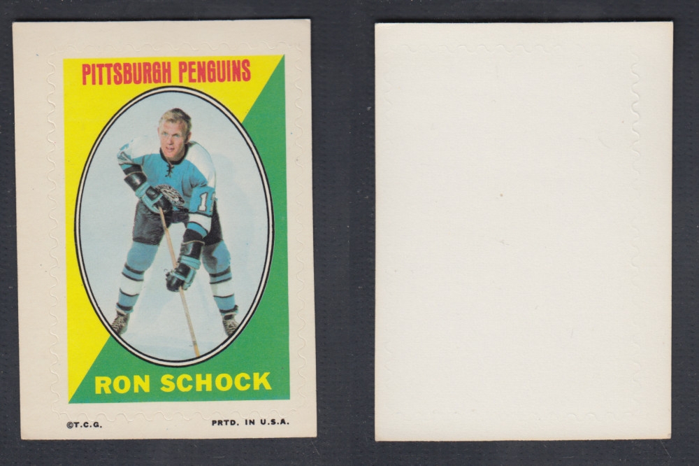 1970-71 O-PEE-CHEE STICKER STAMP R. SCHOCK photo 1970-71 O-PEE-CHEE STICKER STAMP R. SCHOCK photo
