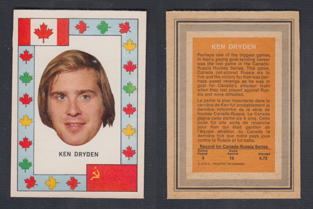 1972-73 O-PEE-CHEE TEAM CANADA K. DRYDEN photo