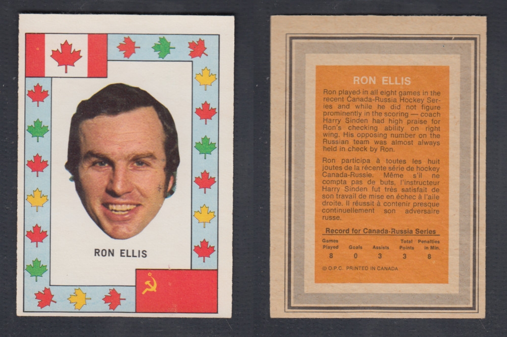 1972-73 O-PEE-CHEE TEAM CANADA R. ELLIS photo 1972-73 O-PEE-CHEE TEAM CANADA R. ELLIS photo