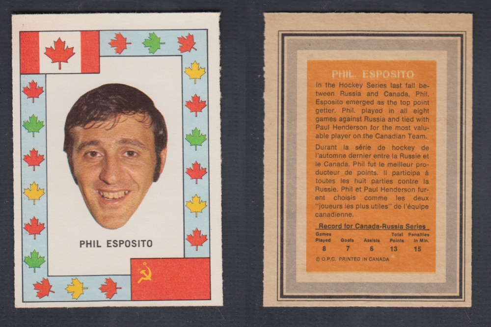 1972-73 O-PEE-CHEE TEAM CANADA P. ESPOSITO photo 1972-73 O-PEE-CHEE TEAM CANADA P. ESPOSITO photo