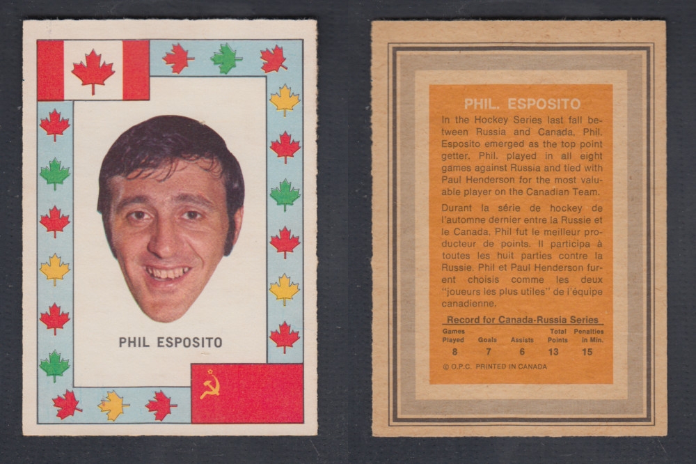 1972-73 O-PEE-CHEE TEAM CANADA P. ESPOSITO photo 1972-73 O-PEE-CHEE TEAM CANADA P. ESPOSITO photo