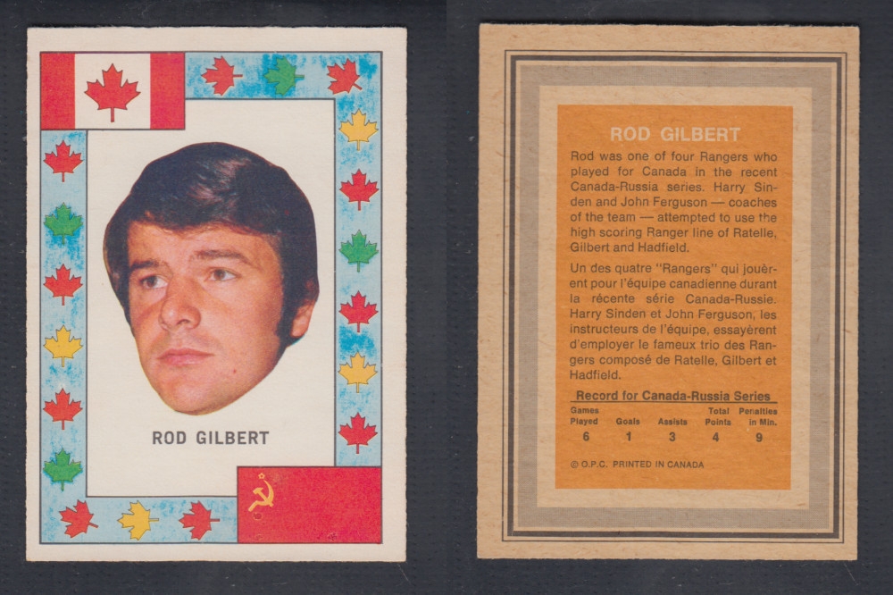1972-73 O-PEE-CHEE TEAM CANADA R. GILBERT photo 1972-73 O-PEE-CHEE TEAM CANADA R. GILBERT photo