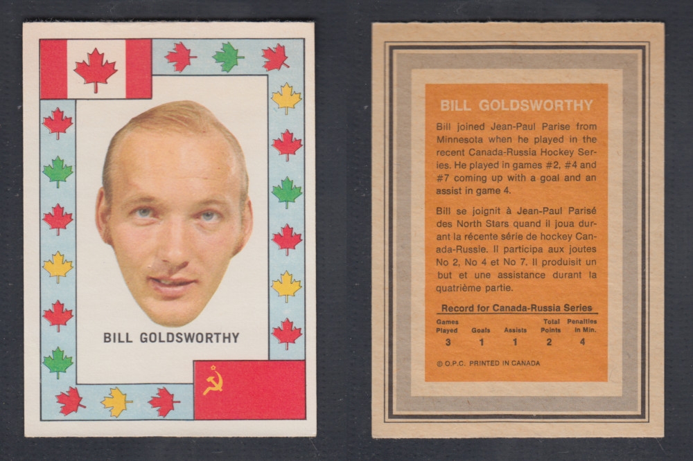 1972-73 O-PEE-CHEE TEAM CANADA B. GOLDSWORTHY photo 1972-73 O-PEE-CHEE TEAM CANADA B. GOLDSWORTHY photo