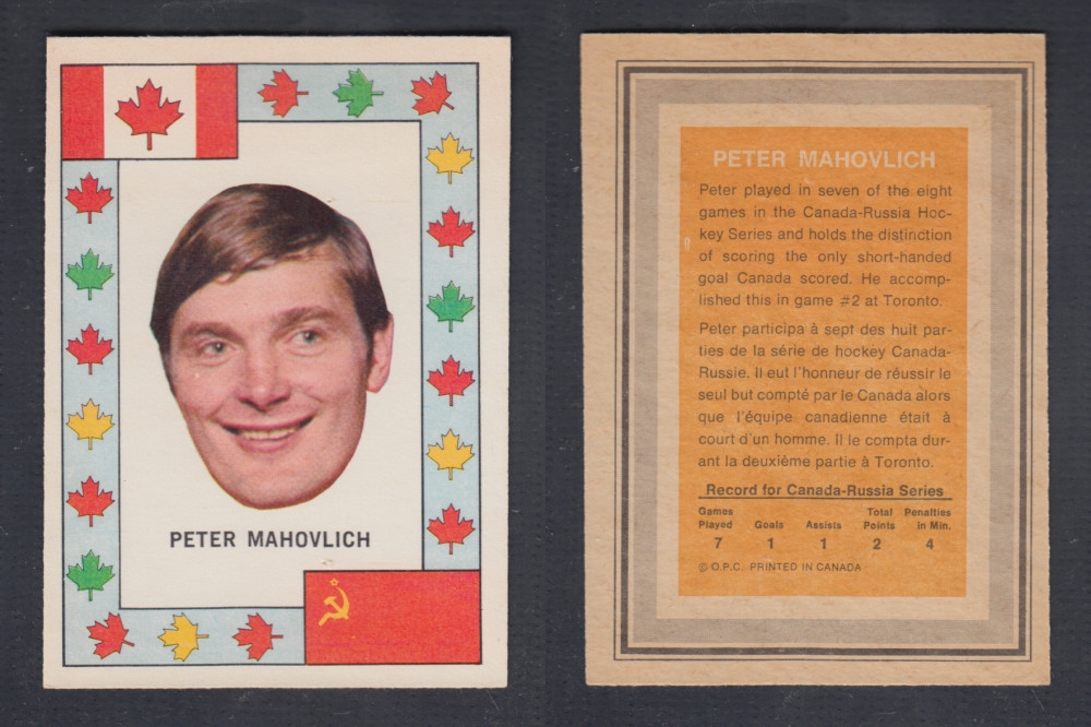1972-73 O-PEE-CHEE TEAM CANADA P. MAHOVLICH photo