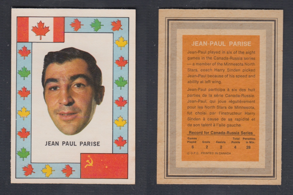 1972-73 O-PEE-CHEE TEAM CANADA J-P. PARISE photo 1972-73 O-PEE-CHEE TEAM CANADA J-P. PARISE photo