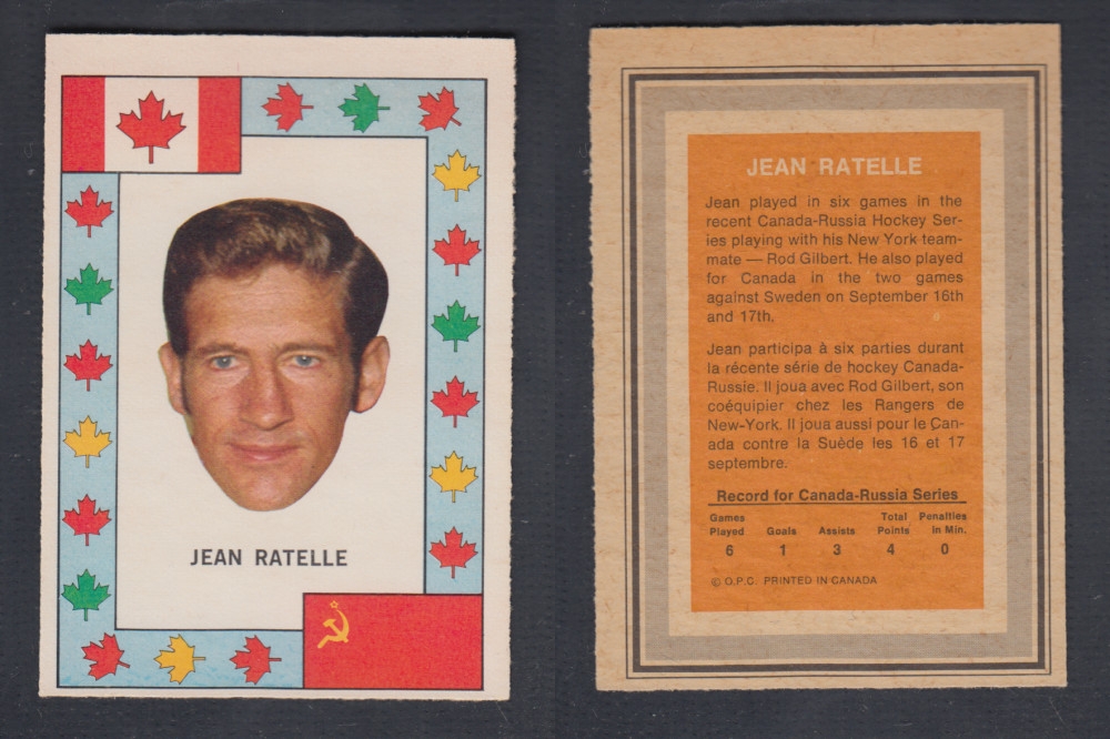 1972-73 O-PEE-CHEE TEAM CANADA J. RATELLE photo 1972-73 O-PEE-CHEE TEAM CANADA J. RATELLE photo