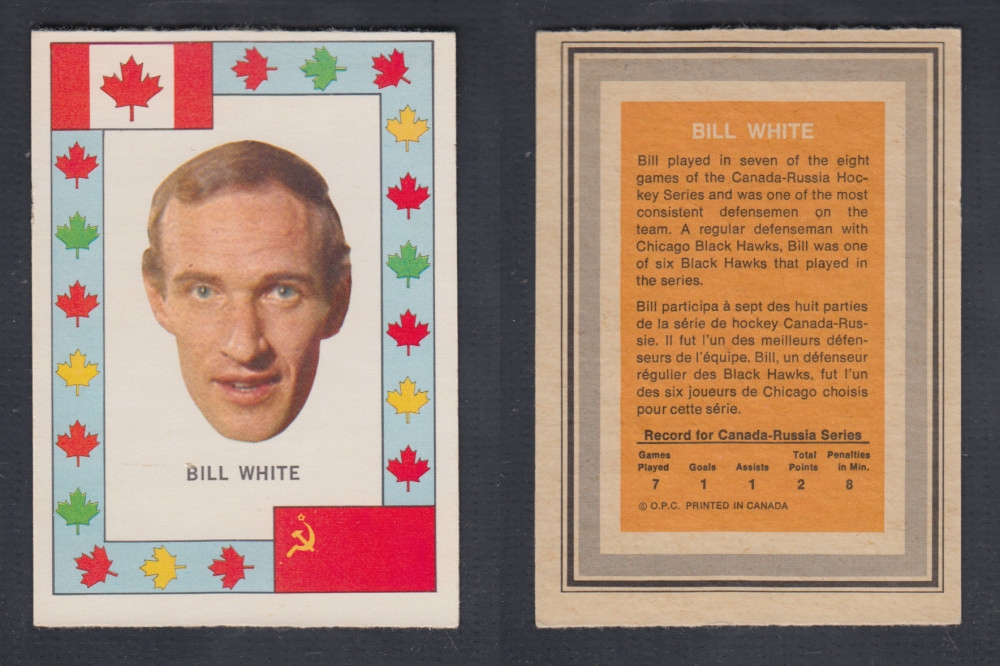 1972-73 O-PEE-CHEE TEAM CANADA B. WHITE photo 1972-73 O-PEE-CHEE TEAM CANADA B. WHITE photo