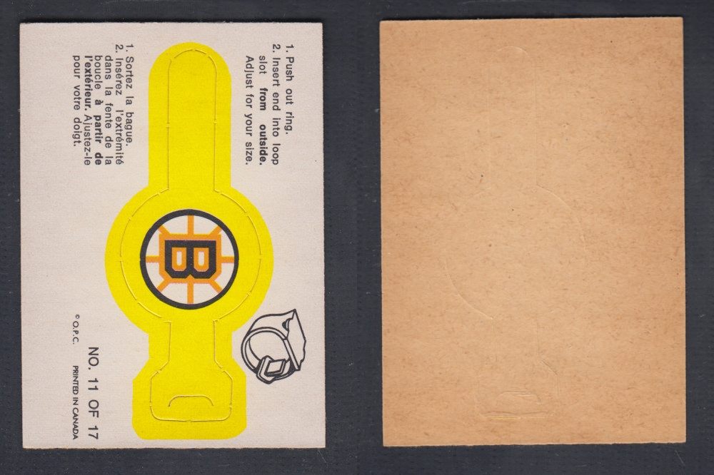 1974-75 O-PEE-CHEE TEAM RING #11 BOSTON BRUINS photo 1974-75 O-PEE-CHEE TEAM RING #11 BOSTON BRUINS photo