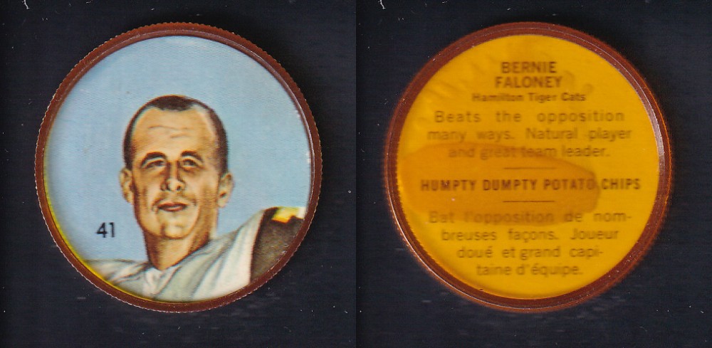 1963 CFL NALLEY'S FOOTBALL COIN #41 B. FALONEY photo