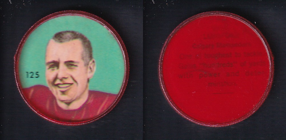 1963 CFL NALLEY'S FOOTBALL COIN #125 E. LUNSFORD photo