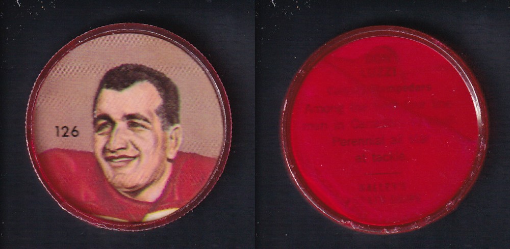 1963 CFL NALLEY'S FOOTBALL COIN #126 D. LUZZI photo