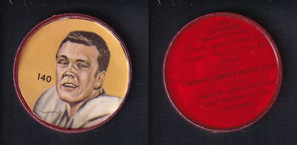 1963 CFL NALLEY'S FOOTBALL COIN #140 J. FURLONG photo