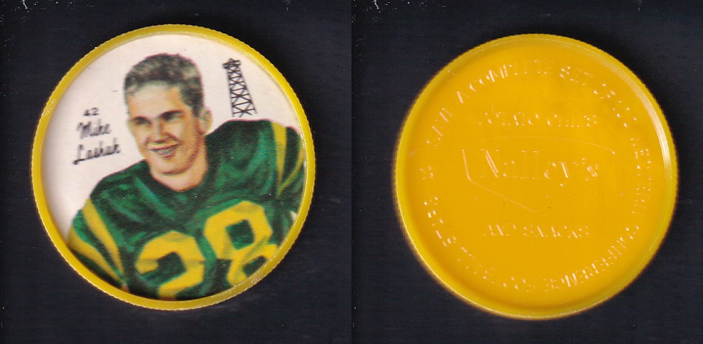 1964 CFL NALLEY'S FOOTBALL COIN #42 M. LASHUK photo