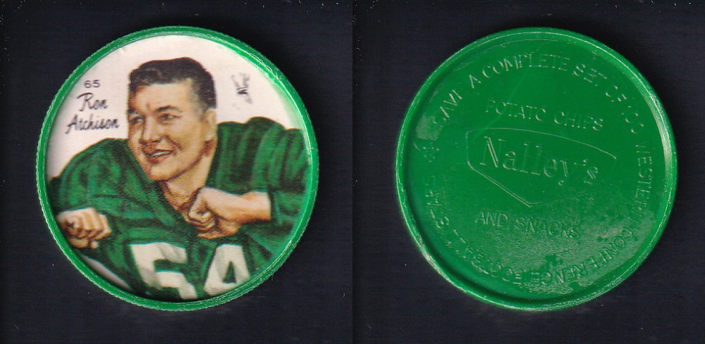 1964 CFL NALLEY'S FOOTBALL COIN #65 R. ATCHISON photo